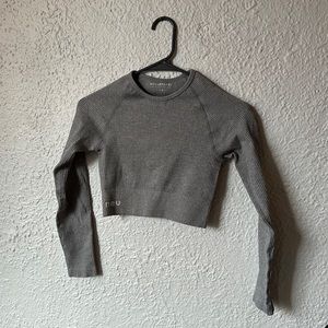 XS Grey Ribbed Neu Activewear Top